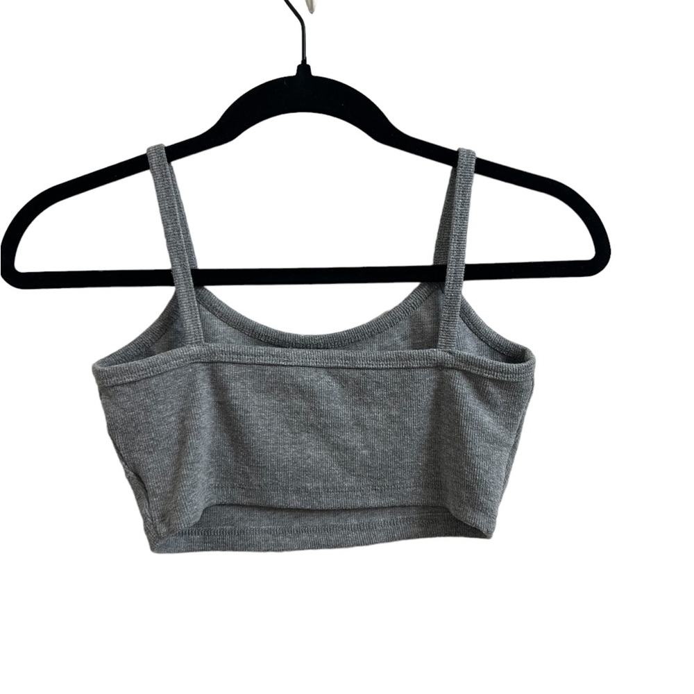 SHEIN Solid Rib-Knit Crop Cami Top - Picture 3 of 10